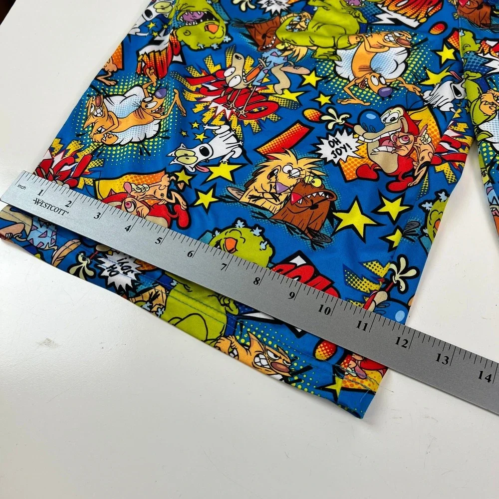 Ren & Stimpy Nickelodeon Happy Happy Joy Shorts‎ Pocket Drawstring Button XL